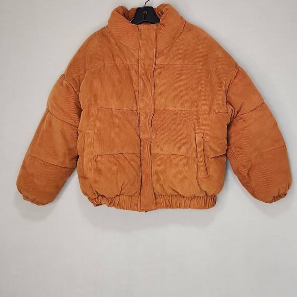 Forever 21 Jackets & Blazers - Forever 21 Women's Size Large Brown Corduroy Puffer Teddy Jacket